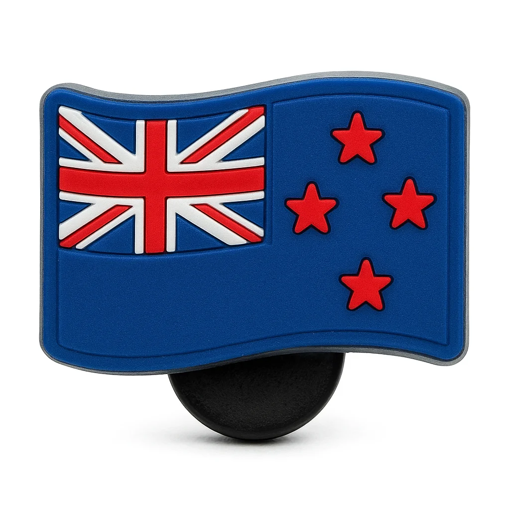 New Zealand National Country Flag croc charm jibbitz shoe accessory