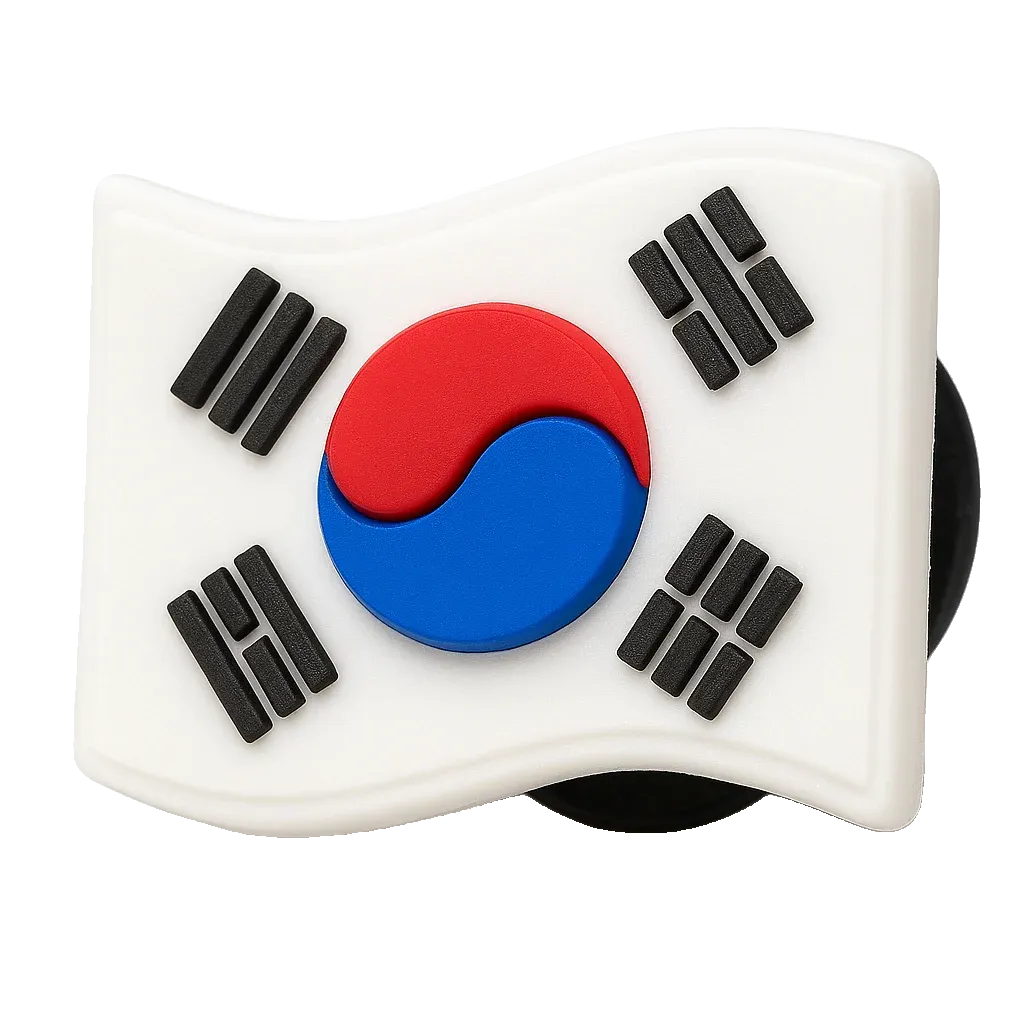 south korea national country croc charm jibbitz shoe accessory