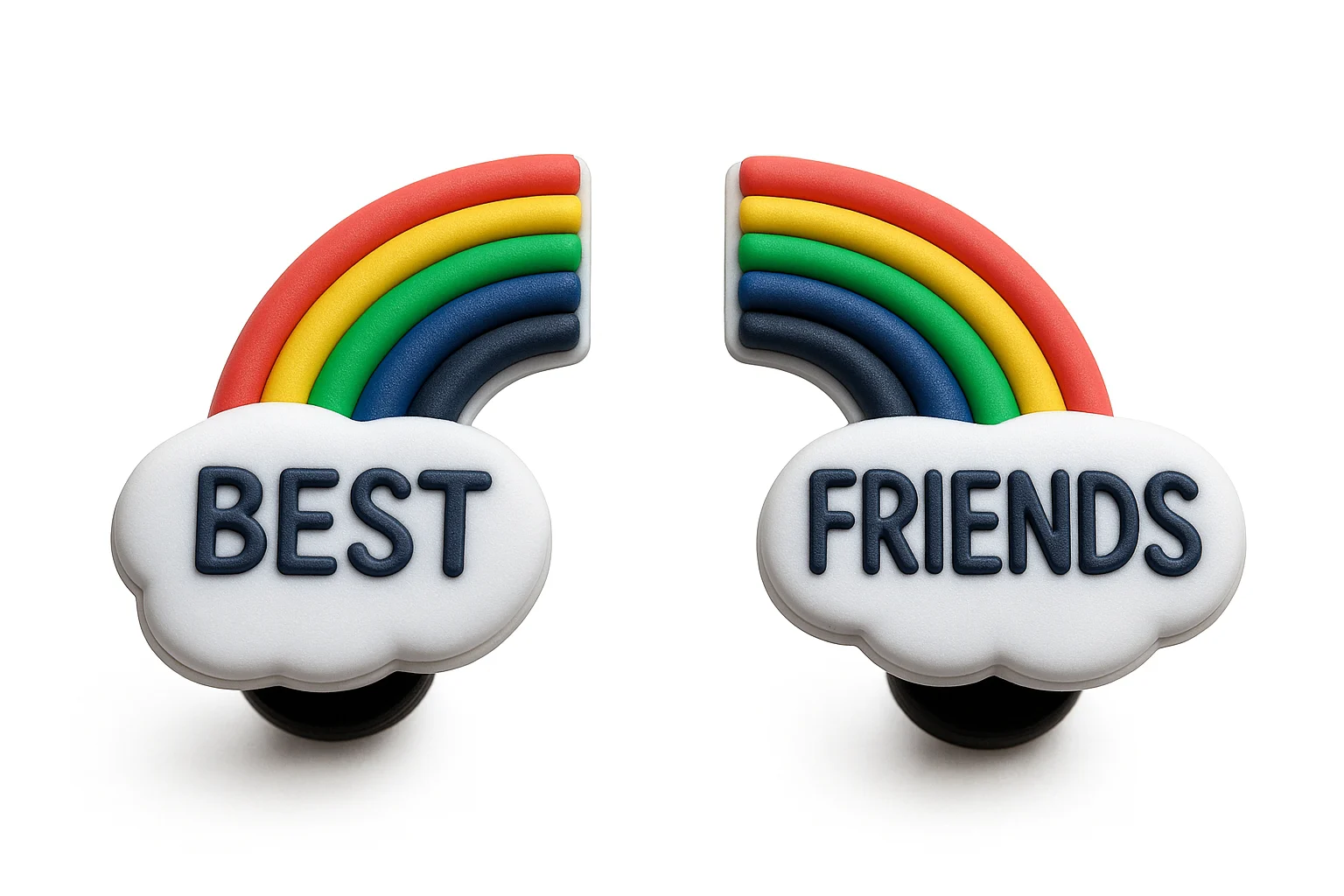 2pcs Best Friends Rainbow Jibbitz-Charms for Crocs