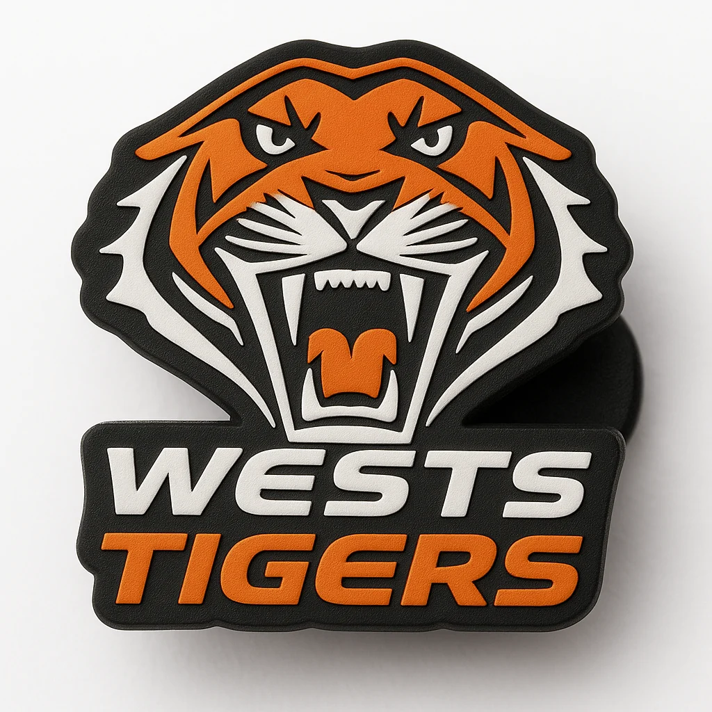 NRL West Tigers Football Rugby league Jibbitz-Charms for Crocs