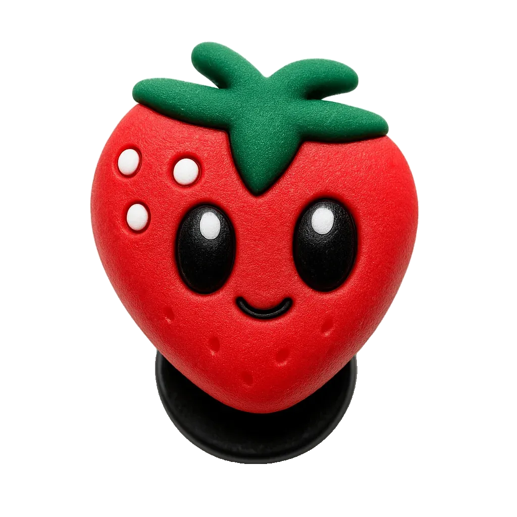Strawberry croc charm jibbitz shoe accessory