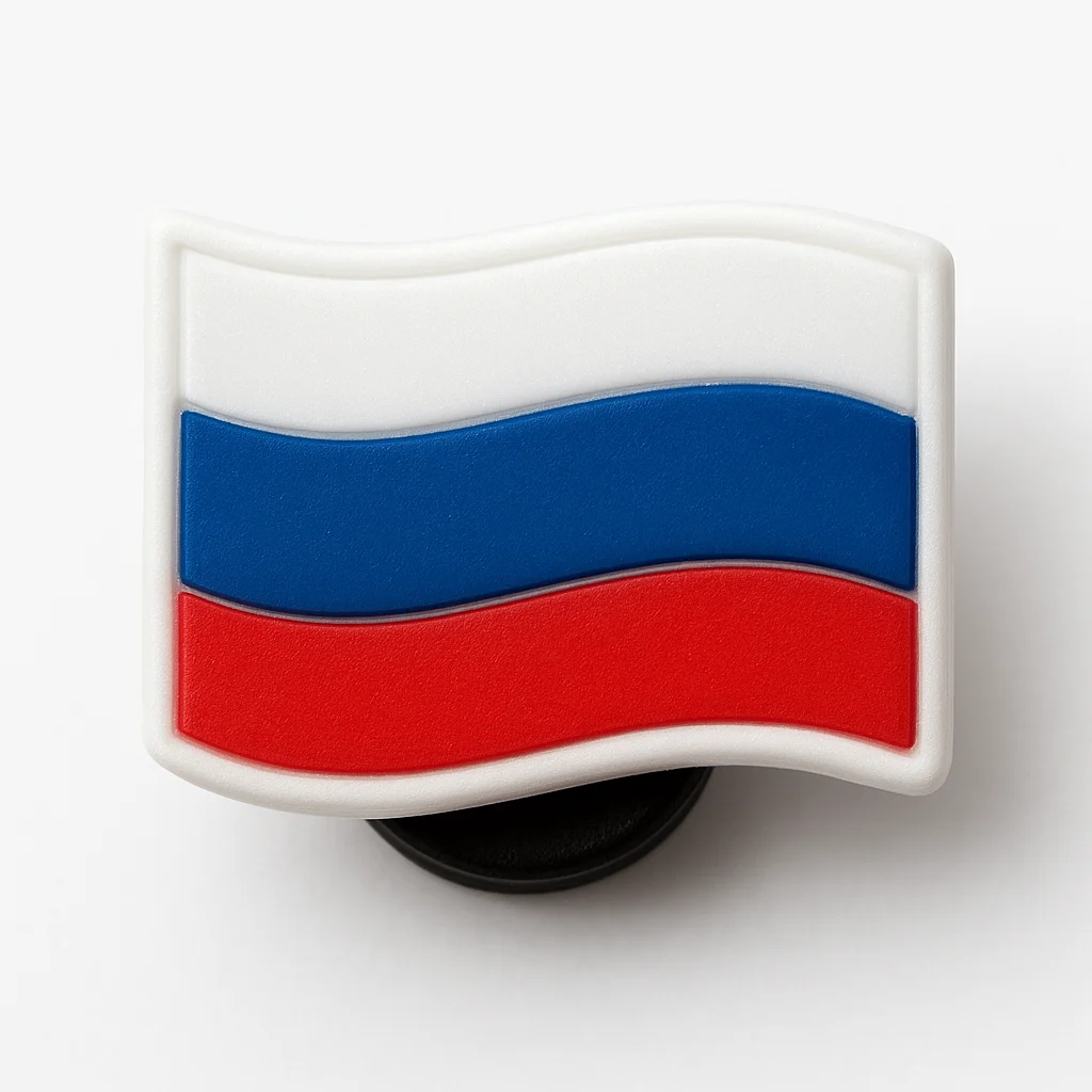 Russia National Country Flag croc charm jibbitz shoe accessory