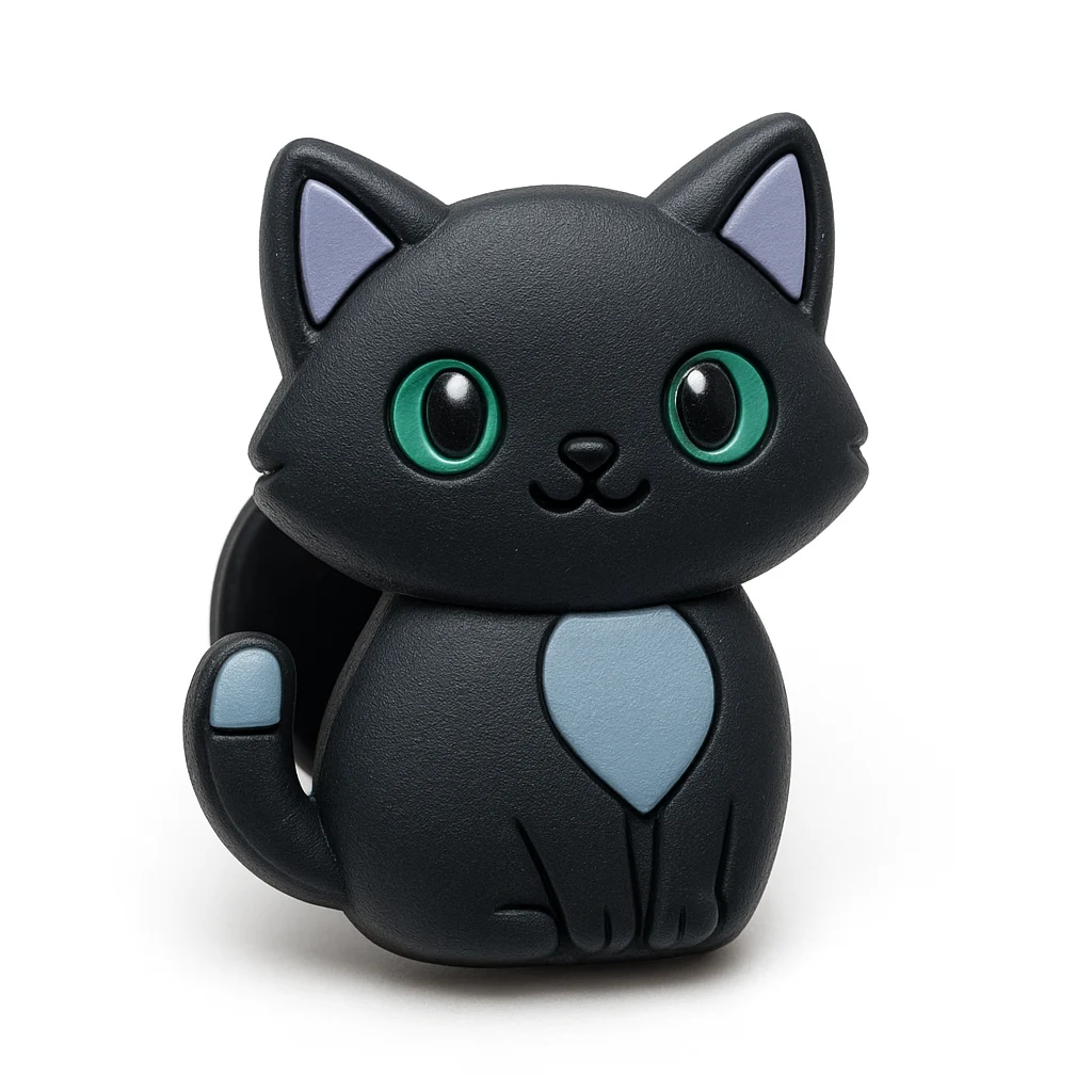 Dark Grey Cat Pet Jibbitz-Charms for Crocs