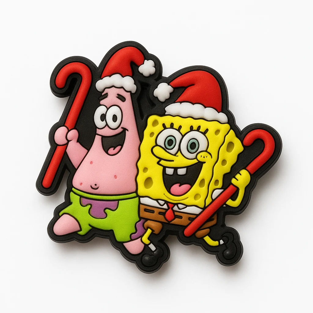 Spongebob and Patrick Christmas Jibbitz-Charms for Crocs
