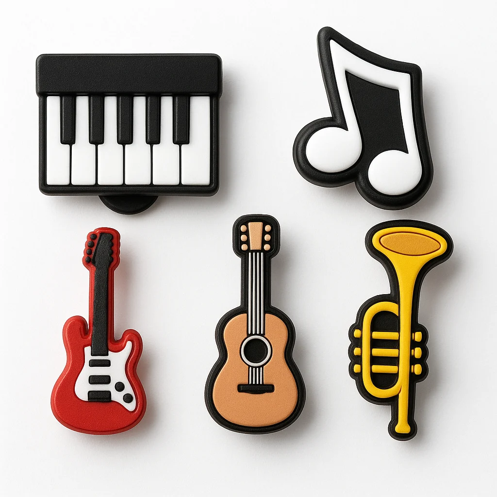 Musical Guitar Trumpet Piano Instruments Jibbitz-Charms for Crocs