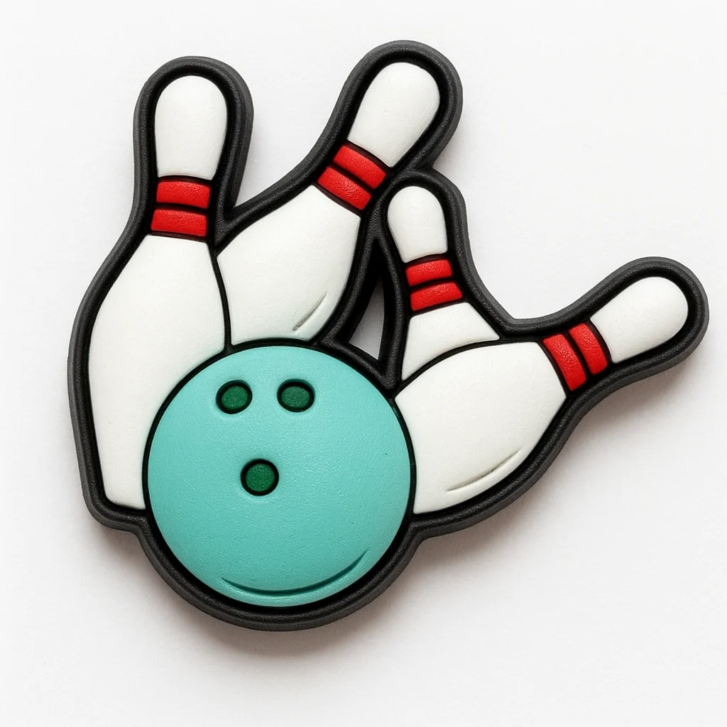 Bowling Ball and Pins Shoe Charm For Jibbitz-Crocs Charms