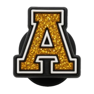 Gold Letter A Shoe Charm