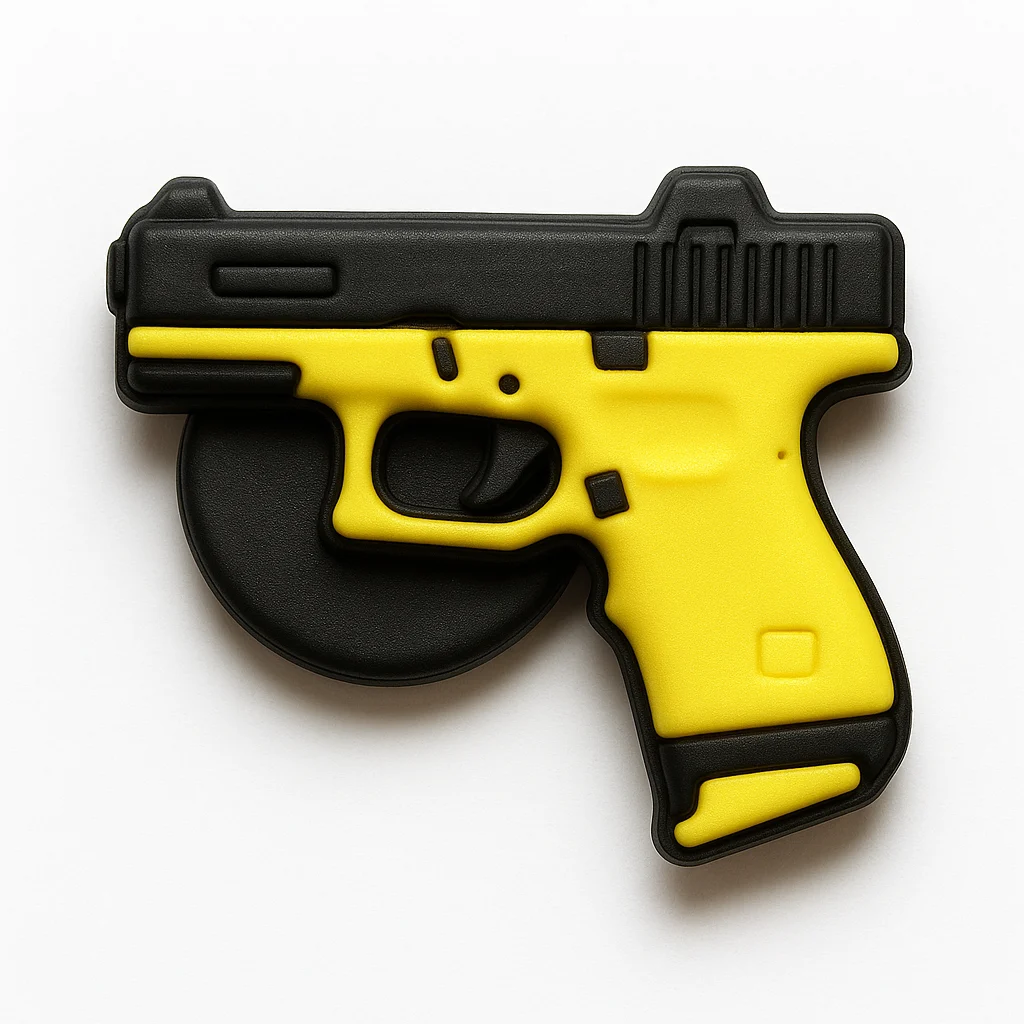 Toy Pistol Yellow For Jibbitz-Crocs Charms