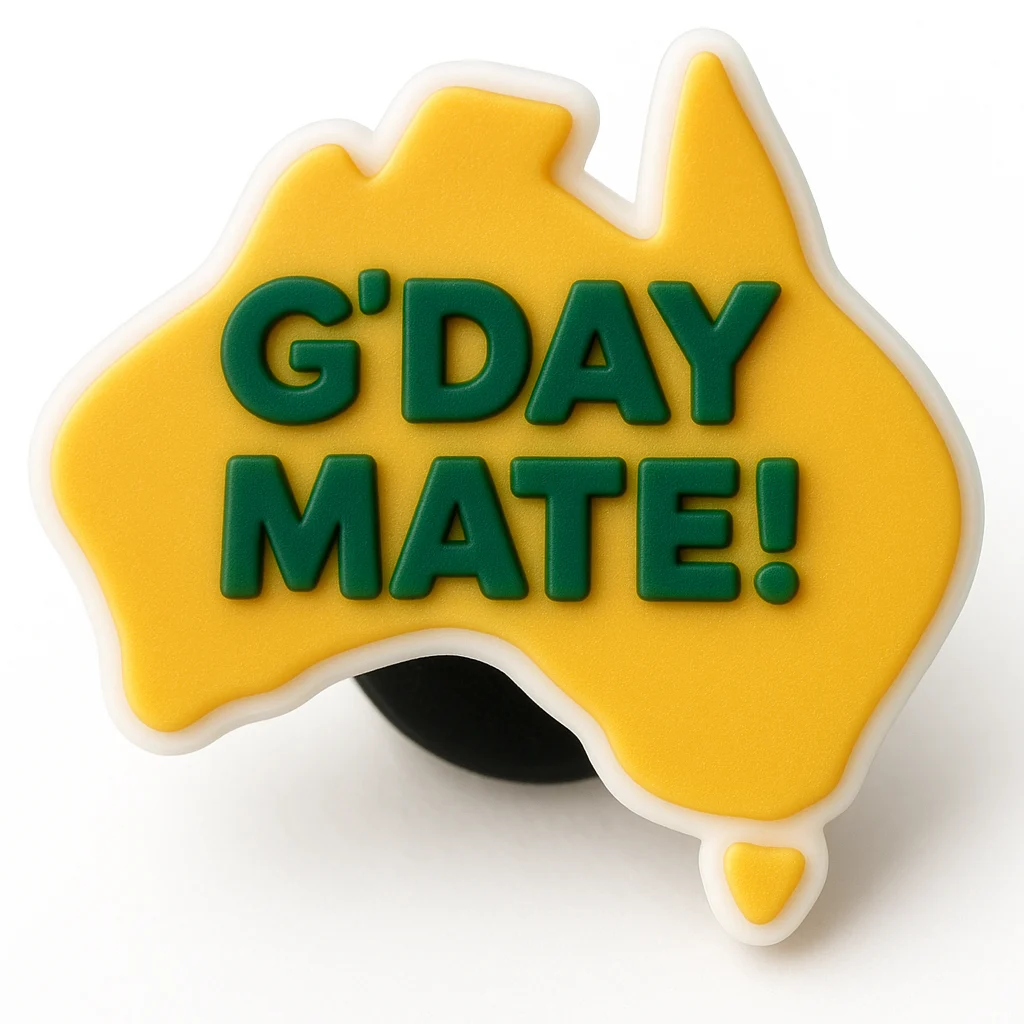 G’Day Mate Australia Map For Jibbitz-Crocs Charms