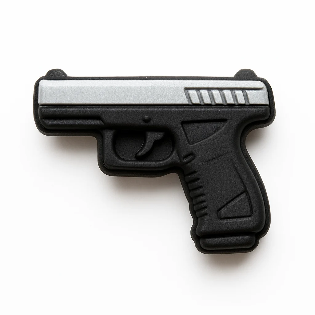 White & Black Pistol For Jibbitz-Crocs Charms