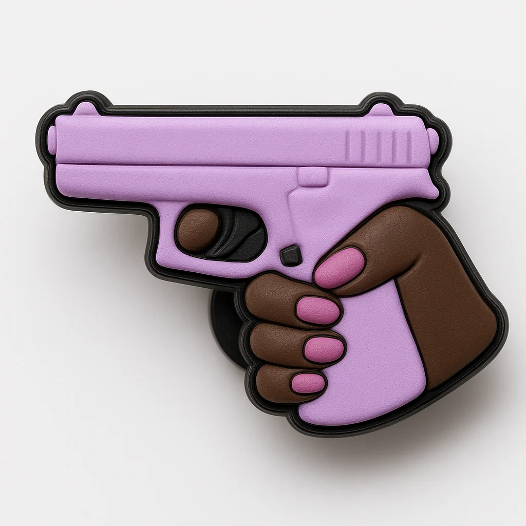 Pink Pistol For Jibbitz-Crocs Charms