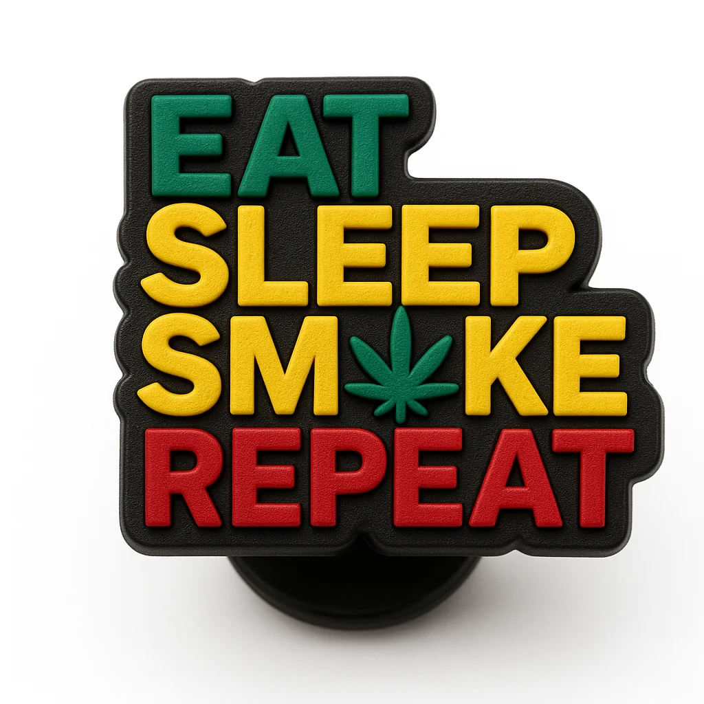 "Eat Sleep Smoke Repeat" Funny Joke Jibbitz-Charms for Crocs