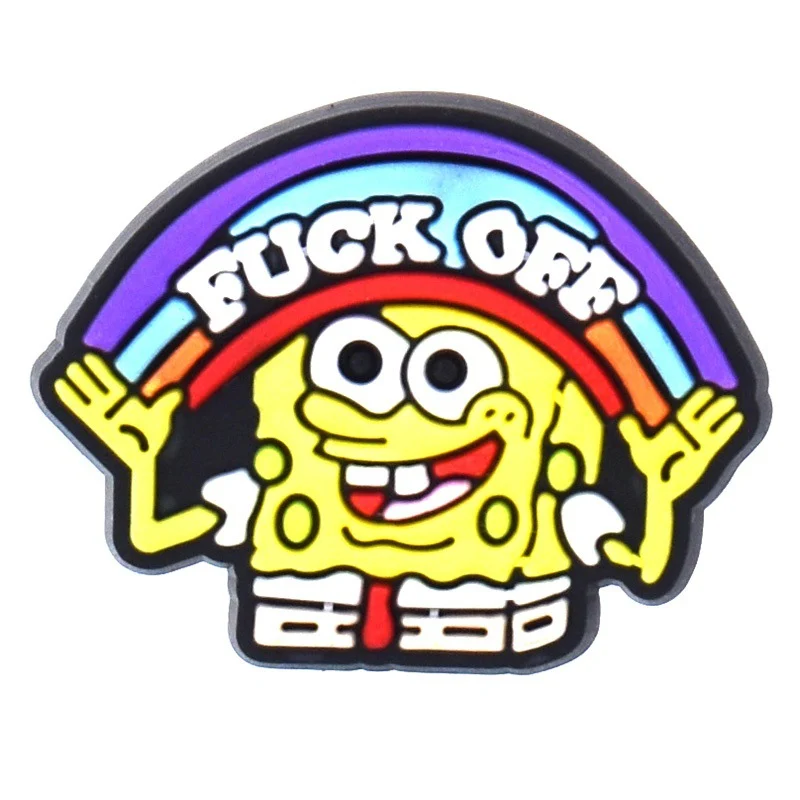 “F Off” Spongebob Rainbow For Jibbitz-Crocs Charms