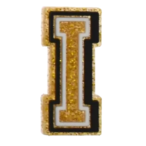 Letter I Gold Glitter