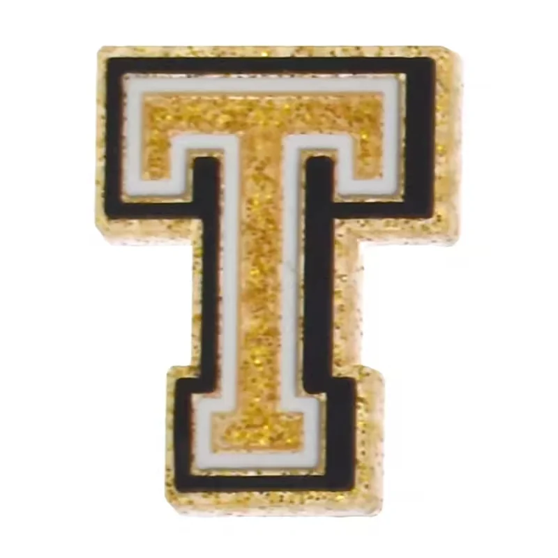 Gold Letter T For Jibbitz-Crocs Charms