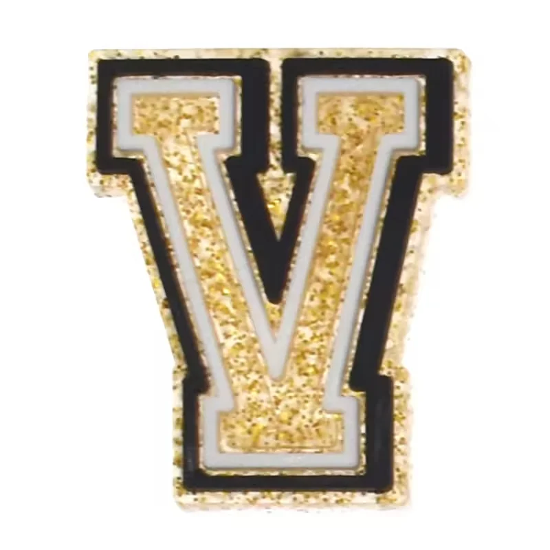 Gold Letter V For Jibbitz-Crocs Charms