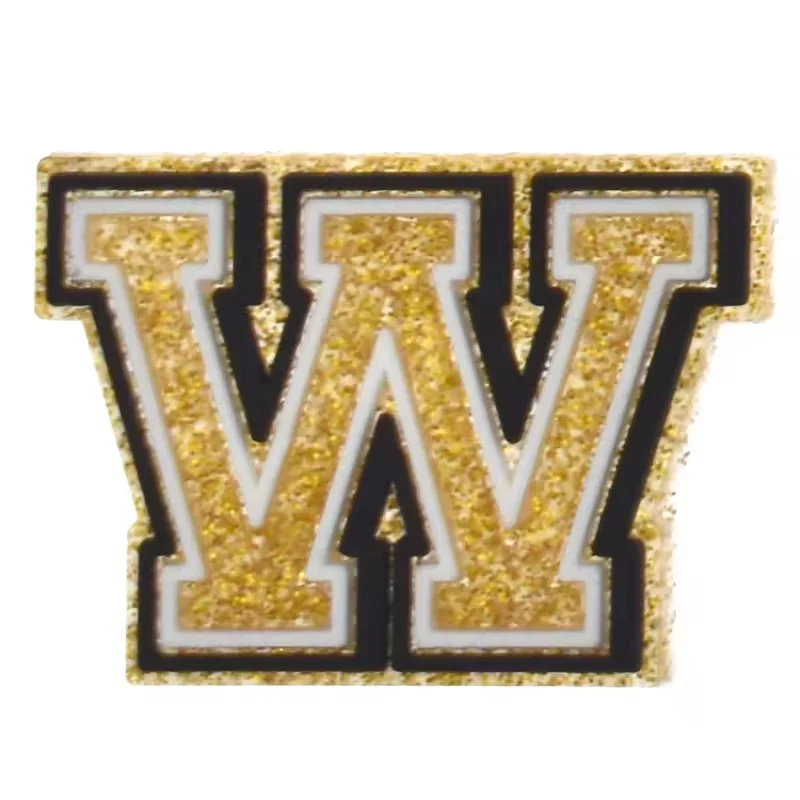 Gold Letter W For Jibbitz-Crocs Charms