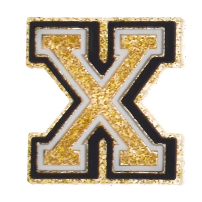 Gold Letter X For Jibbitz-Crocs Charms
