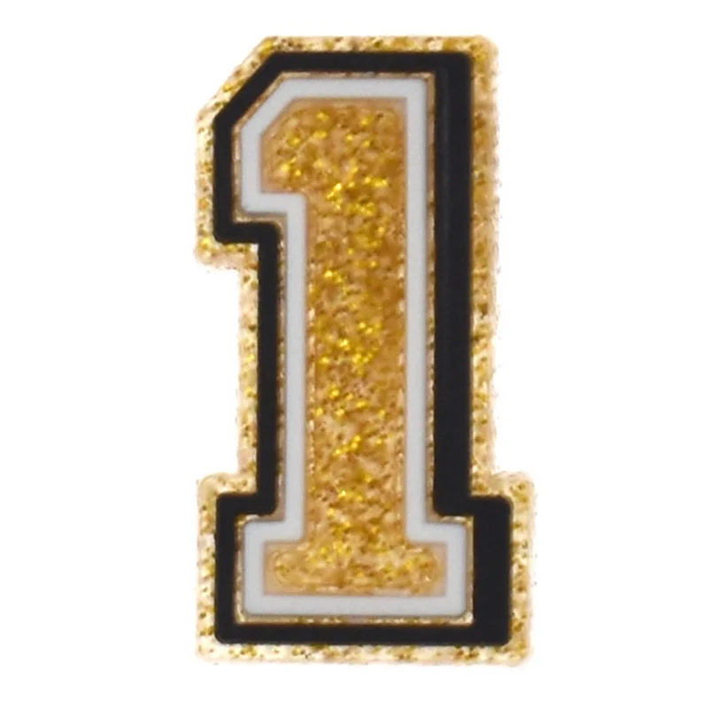 Gold Number 1 For Jibbitz-Crocs Charms
