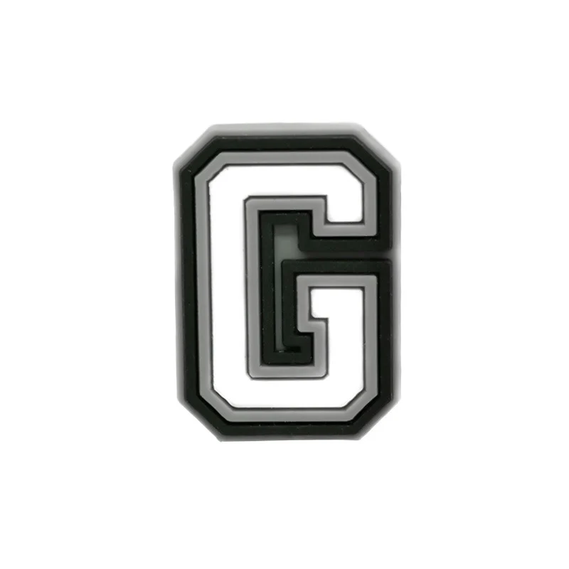 Black & White Letter G For Jibbitz-Crocs Charms