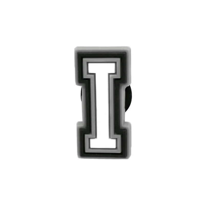 Black & White Letter I For Jibbitz-Crocs Charms