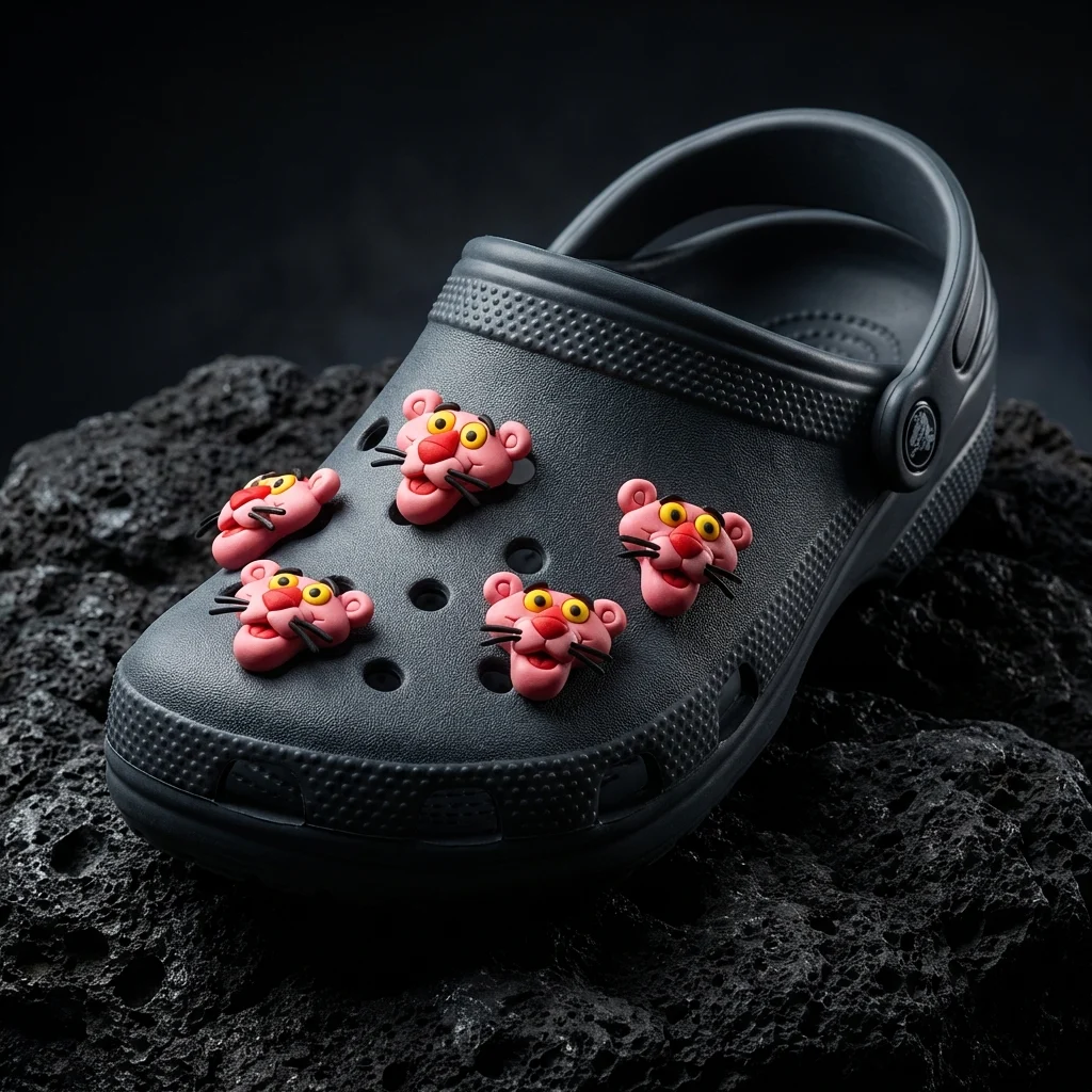 Pink Panther Face For Jibbitz-Crocs Charms