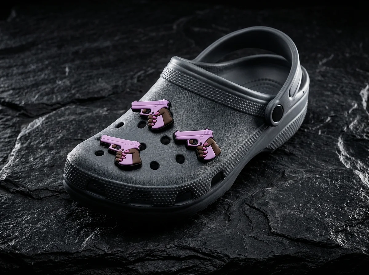 Pink Pistol For Jibbitz-Crocs Charms