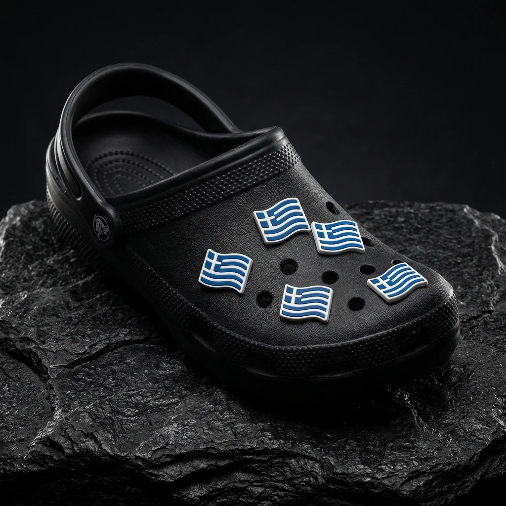 Greece National Country Flag Jibbitz-Charms for Crocs