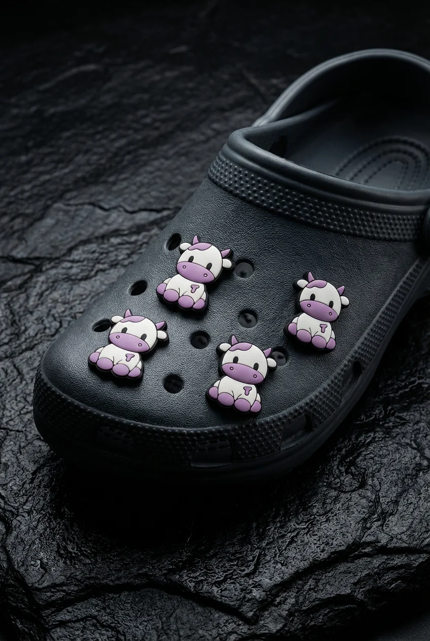 Purple Cow Animal Jibbitz-Charms for Crocs
