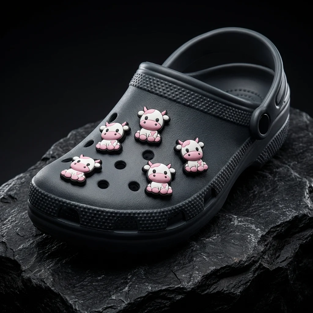 Pink Cow Animal Jibbitz-Charms for Crocs