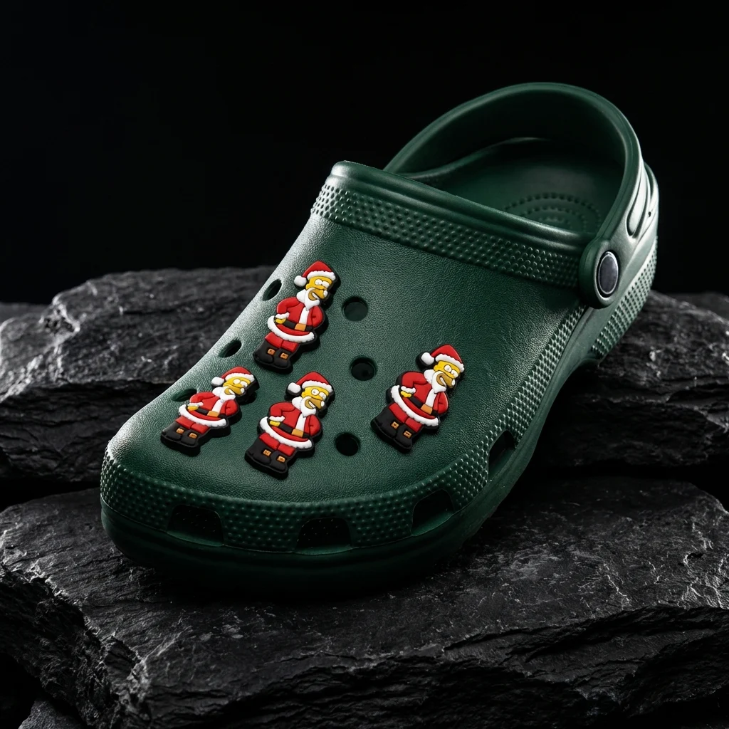 Homer Simpson Santa Claus Jibbitz-Charms for Crocs
