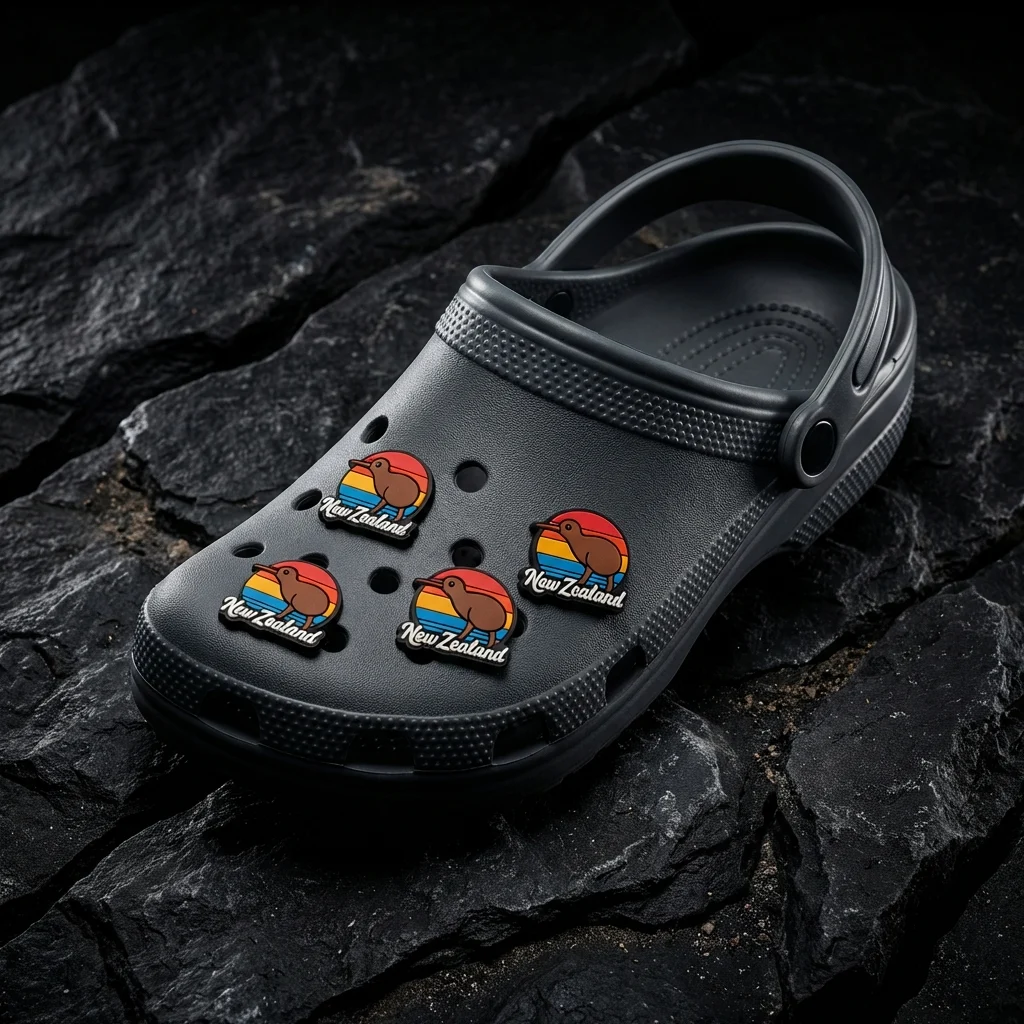 Kiwi Sunset New Zealand Fun Jibbitz-Charms for Crocs