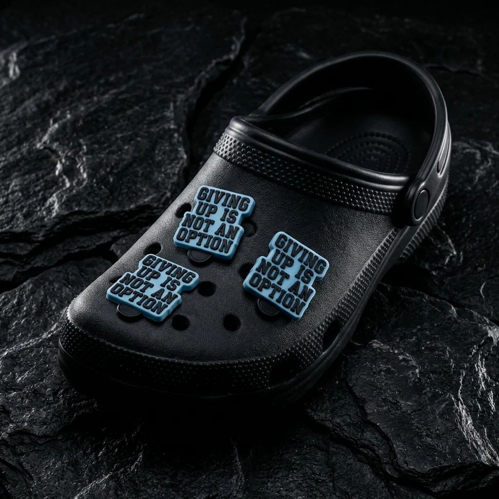 “Giving Up Is Not An Option” Jibbitz-Charms for Crocs