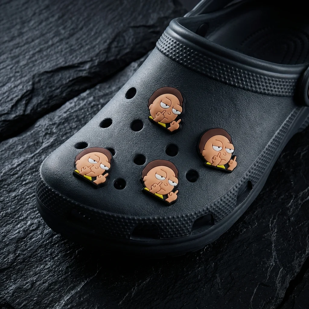 Morty Middle Finger For Jibbitz-Crocs Charms