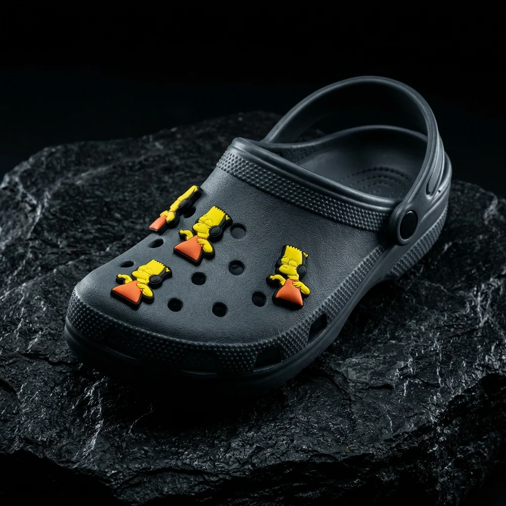 Bart Simpson Listening Music Fun Jibbitz-Charms for Crocs