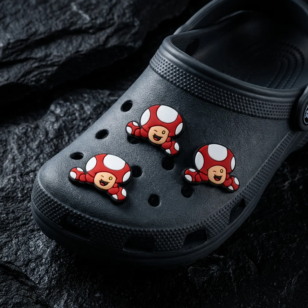 Red Mushroom Character For Jibbitz-Crocs Charms