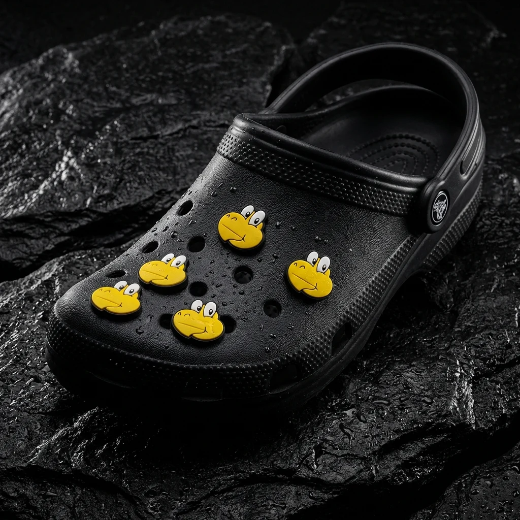 Yellow Koopa Face Charm For Jibbitz-Crocs Charms