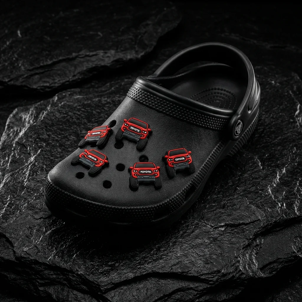 Red Toyota Truck For Jibbitz-Crocs Charms