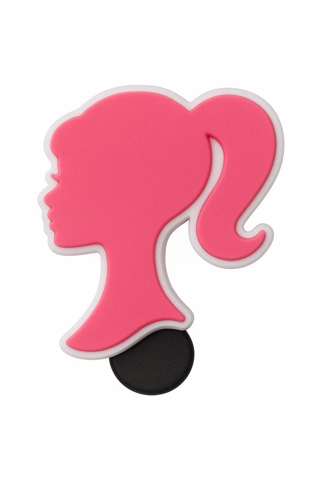 Pink Barbie Silhouette Charm For Jibbitz-Crocs Charms