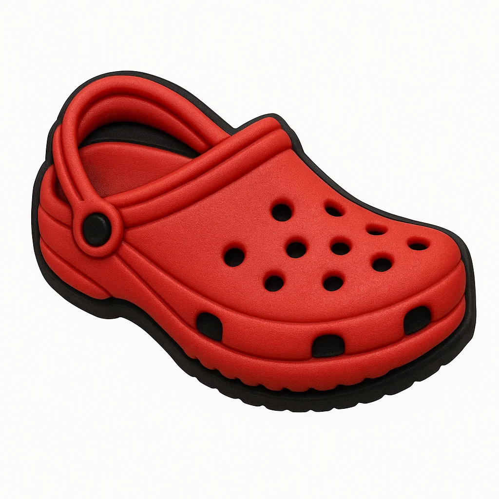 Red Croc Shoe For Jibbitz-Crocs Charms