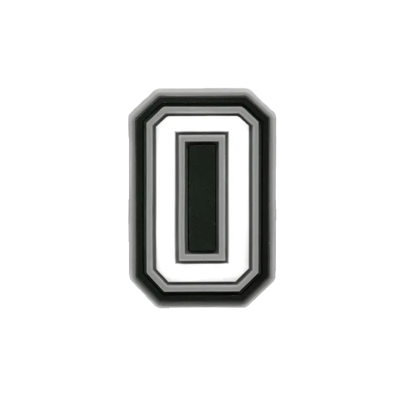 Crocs Charms Black 038 White Number 0O Jibbitz croc charm jibbitz shoe accessory