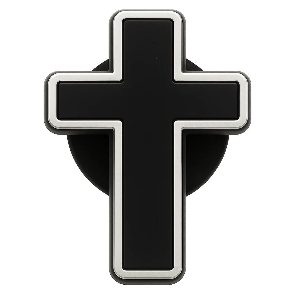 Black Cross Shoe For Jibbitz-Crocs Charms