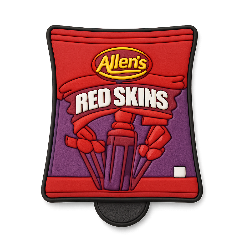 Allens Red Skins croc charm jibbitz shoe accessory