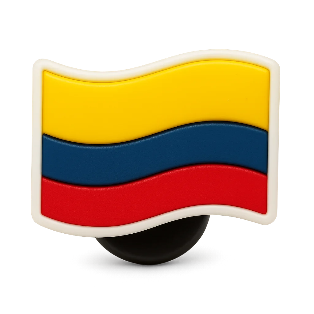 Colombia National Country Flag croc charm jibbitz shoe accessory