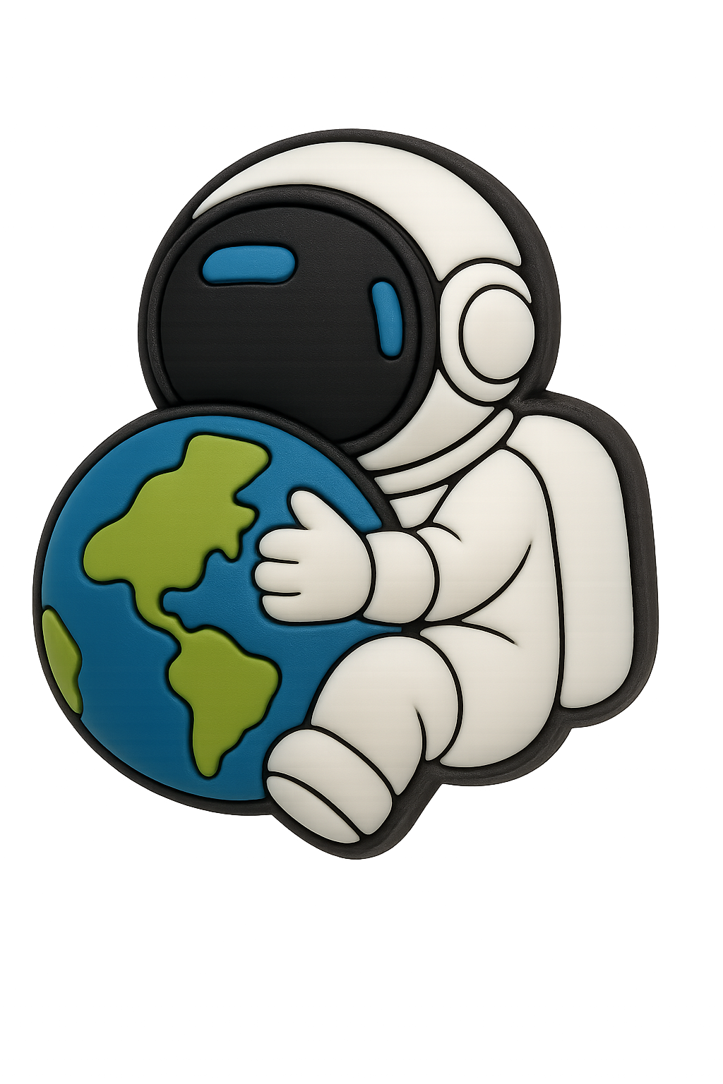 Astronaut Holding Earth croc charm jibbitz shoe accessory