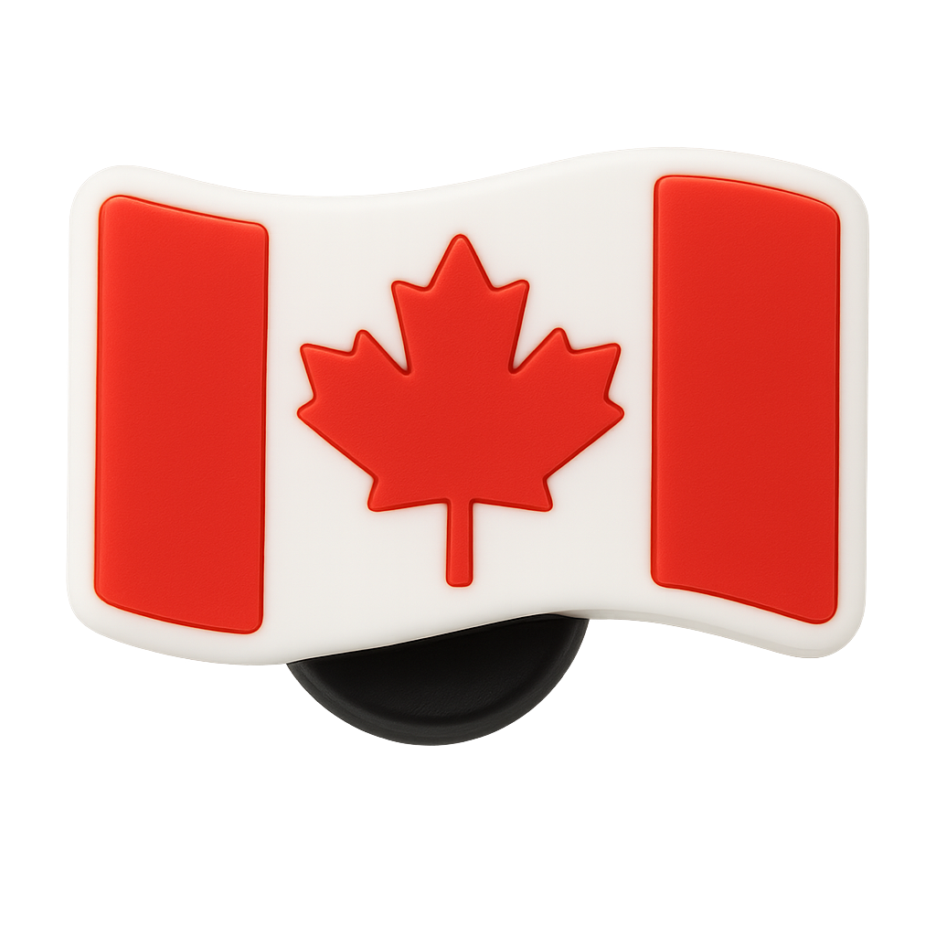 Canadian National Flag Fun croc charm jibbitz shoe accessory