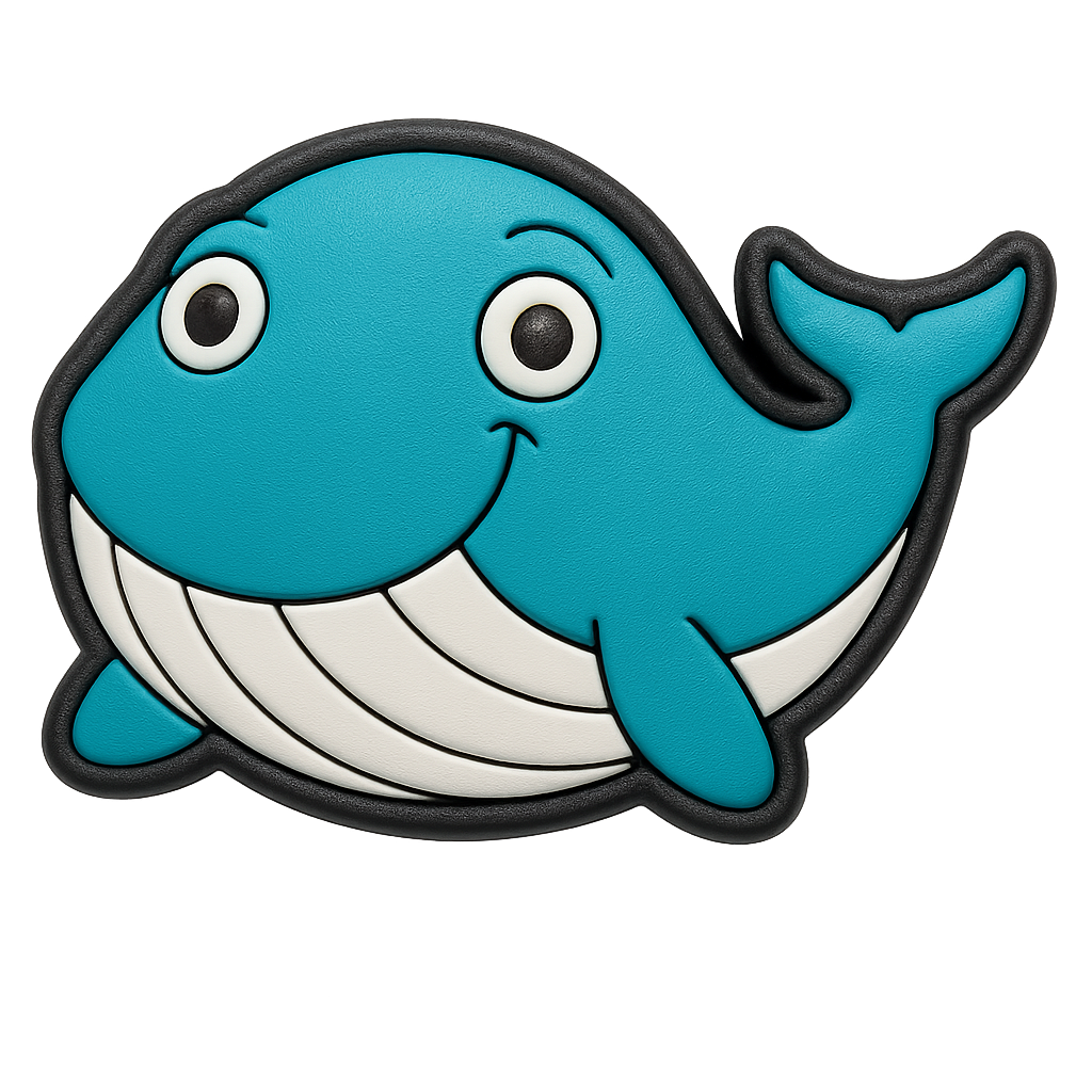 Blue Whale Animal croc charm jibbitz shoe accessory