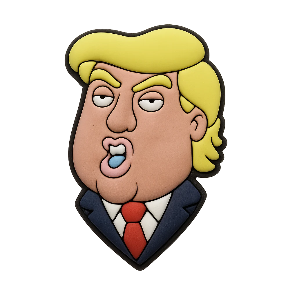donald trump cartoon croc charm jibbitz