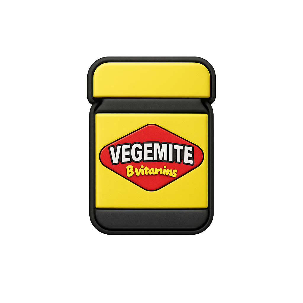 vegemite jar spread croc charm jibbitz shoe accessory