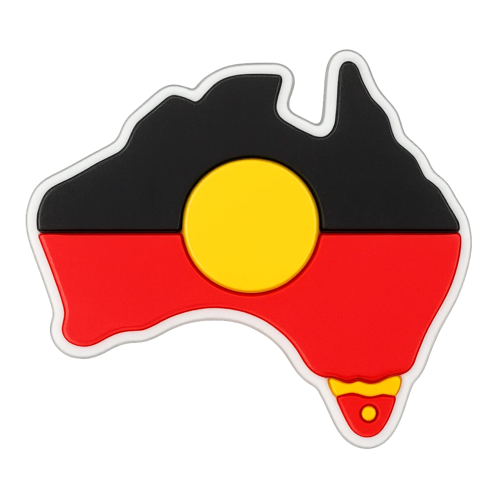 Aboriginal Flag Australia Map For Jibbitz-Crocs Charms